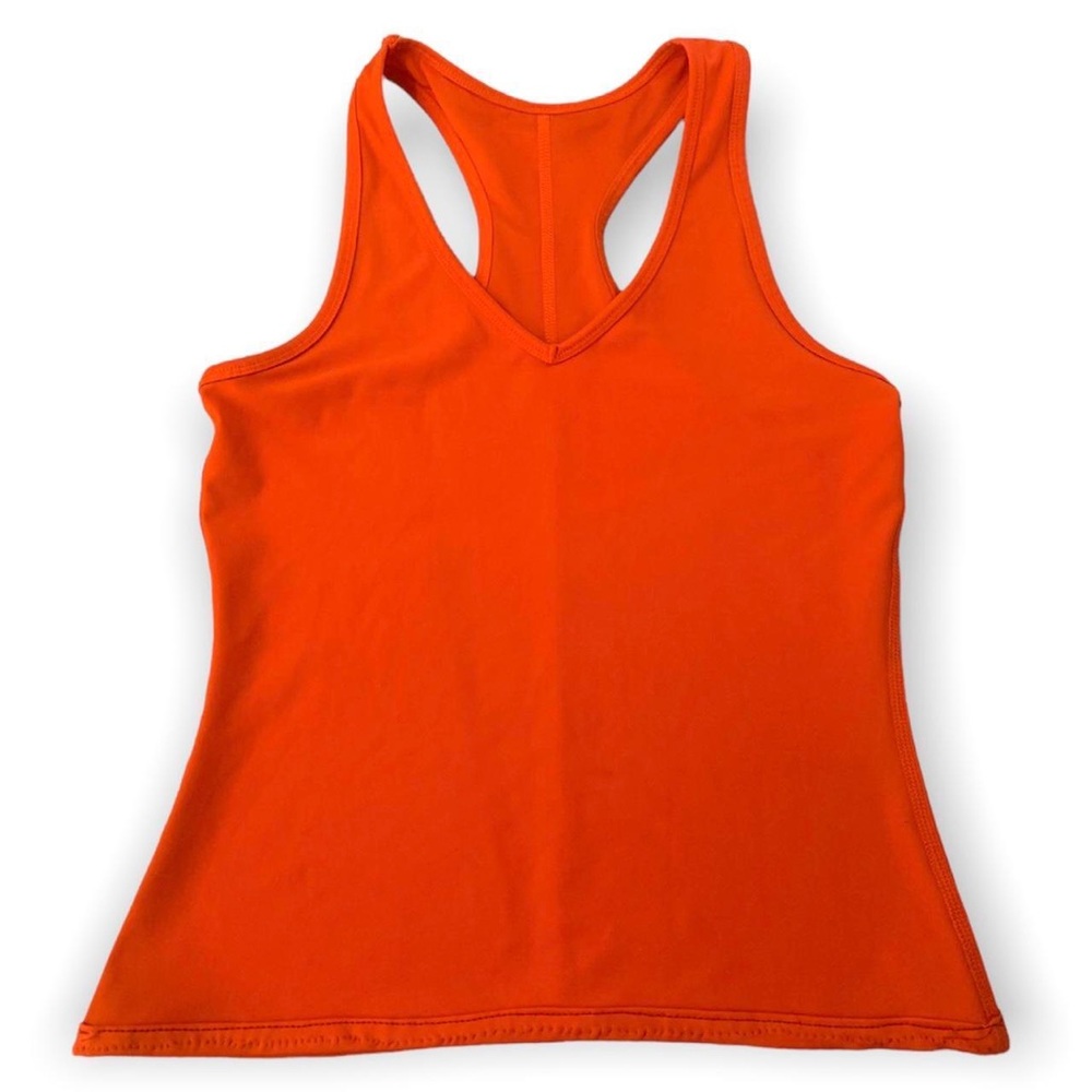 Vintage Fila Racerback Tank Top Women’s S Neon Orange Athleisure Activewear Y2K.